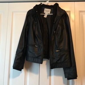 American rag plus sized faux leather jacket